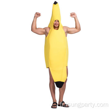 Costume de cosplay de banane aux fruits drôles